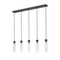 Z-Lite Beau Linear Chandelier, 5-Light, 4.75 In.W x 42 In.L x 12.75 In.H, Matte Black/Clear 740P-5L-MB - alternate 4